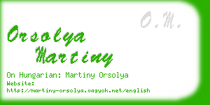 orsolya martiny business card